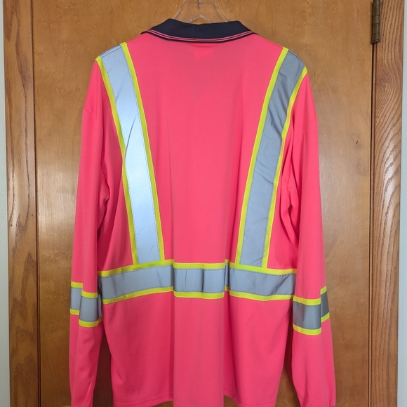 Smasys Safety Hi-Vis Reflective Work Shirt for Women and Men-3X - Picture 3 of 8